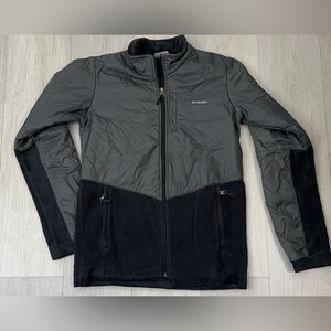 COLUMBIA BIRCH FALLS OVERLAY OMNI-SHIELD BOY'S BLACK/GRAY JACKET